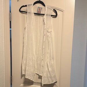 Johnny Was White Sleeveless Tunic